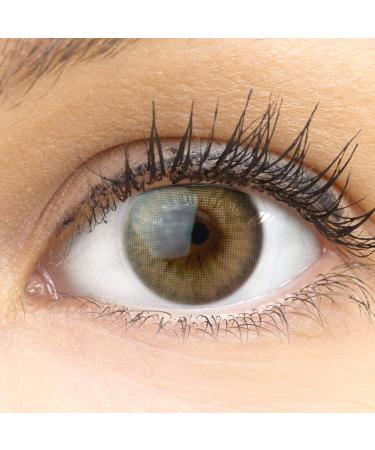 Very covering and natural beige contact lenses Silicone Comfort Novelry "Padua Beige" Beige + container of Glamlens - 1 pair (2 pieces) - Dia 14.00 - Without strength 0.00 Dioptria 0.0 diopters 8.6 millimeters 2.0 - Buy Online on GoSupps.com