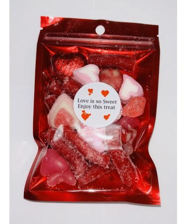 Love Is Sweet Galentines Valentines Day Filled Pick N Mix Sweet Treat Pouch Love Heart 100g