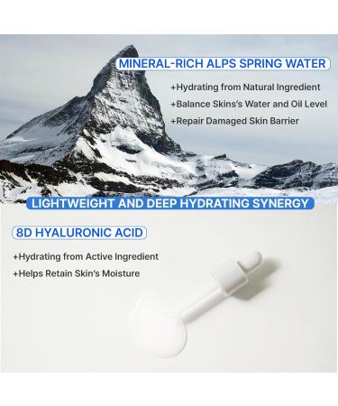 PLUSREAL Spring Water & Hyaluronic Acid Serum - Deep Hydrating Face Serum for Sensitive Skin | Fragrance-Free Vegan Cruelty-Free | Korean Skincare | 1.01 fl. oz - Buy Online on GoSupps.com
