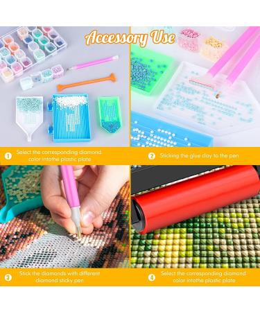 Diamond Painting Tools Kit with A4 LED Light Pad - Soucolor Light Board Box Set for Adults - 5D Diamond Art Supplies - Buy Online on GoSupps.com