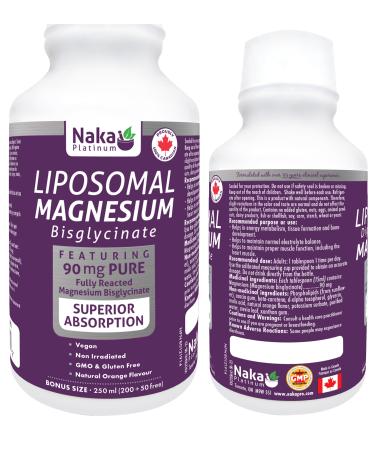 Platinum Liposomal Magnesium Bisglycinate 250mg PURE Superior Absorption Made in Canada (200+50ml FREE)