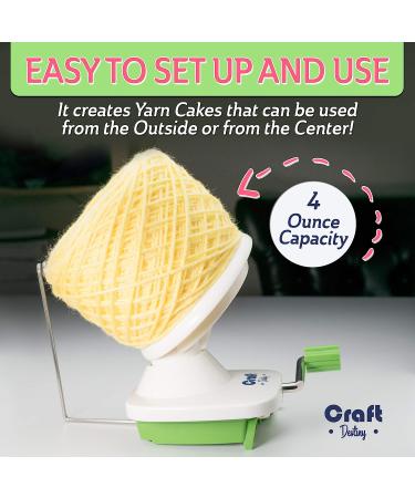 Craft Destiny Yarn Winder - Hand Operated Ball Winder 4 oz Capacity - Easy Setup & Use - Sturdy Metal Handle - Tabletop Clamp - Knitting Kit - Buy Online on GoSupps.com