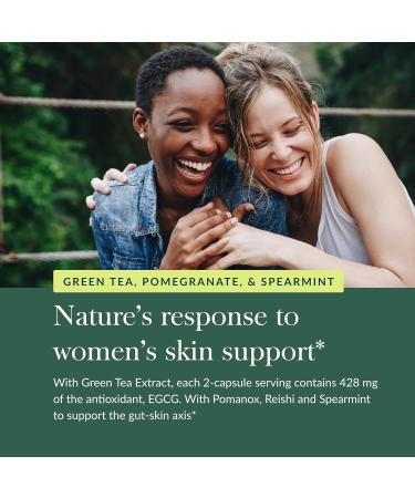 Gaia Herbs Infinity Glow - Women's Skin Support Supplement - Skin Care for Women with Green Tea EGCG Reishi Mushroom Pomanox Pomegranate & Spearmint - 120 Vegan Capsules (30-Day Supply) - Buy Online on GoSupps.com