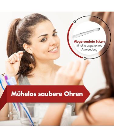 Neumann Reusable Stainless Steel Ear Cleaning Set | Premium Ear Wax Remover with Handy Storage Box Loop Spiral & Spoon Shapes Silver Ear Cleaner for Adults - Buy Online on GoSupps.com