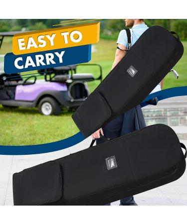 DAREKUKU Padded Golf Travel Bag with Wheels | 900D Heavy Duty Oxford | Soft-Sided Foldable Club Cover for Airlines | Black - Buy Online on GoSupps.com