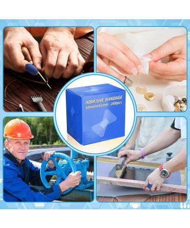 200 Count Butterfly Fabric Bandages | Flexible Finger Tips Adhesive Bandages for Kids and Adults | Small First Aid Supplies in Blue | 2.01 x 1.77 - Buy Online on GoSupps.com