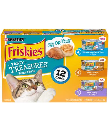 Purina Friskies Cat Food (12) 5.5 oz. Cans Yellow
