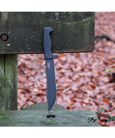 Xforst Rambo Messer CRB - Large High-Quality Hunting Knife | 39.5 cm Outdoor Survival Knife with Plastic Handle & Oxford Sheath - Buy Online on GoSupps.com