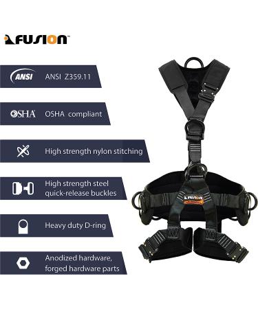 Fusion Climb Tac Rescue Tactical Full Body EVA Padded Zipline Harness 23kN Safety Harness - Buy Online on GoSupps.com