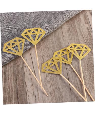 ibasenice Wedding D cor 300 Pcs Diamond Cake Topper Happy Birthday Topper Cake Picks Gold Diamond Topper Capacillos Para Cupcake Decor Cupcakes Diamond Cupcake Topper Paper Cup Wedding - Buy Online on GoSupps.com