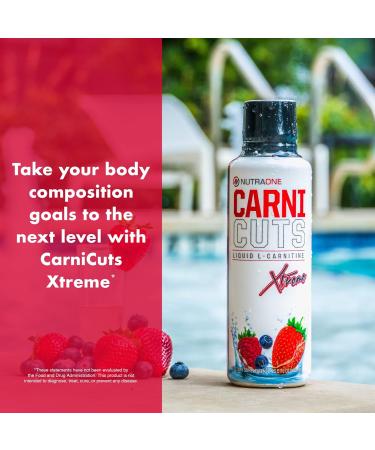 NutraOne Carnicuts Xtreme L-Carnitine Liquid Supplement - Stimulant Free Pineapple Flavor | 31 Servings - International Shipping Available - Buy Online on GoSupps.com