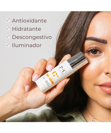 PFC Eye Contour with Vitamin C+ and Hyaluronic Acid 30 ml. It Reduces Puffiness and Wrinkles. Anti-aging. Antioxidant. Decongestant. Moisturizing - Buy Online on GoSupps.com