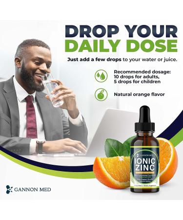Zinc Chelate Immune Booster - Ionic Zinc Liquid Drops for Immunity, Skin & Reproductive Health - 2 Fl Oz (Pack of 1) - Buy Online on GoSupps.com