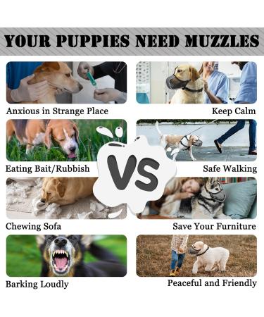 Mayerzon Soft Mesh Dog Muzzle - Breathable & Reflective for Large Medium & Small Breeds - Ideal for Dobermann & Husky - XXS Size (Snout: 4 - 6 ) - Buy Online on GoSupps.com