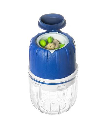 MAXGRIND Pill Crusher and Pill Grinder - Pill Crusher for Small or Large Pills and Vitamins to Fine Powder, Pill Pulverizer Grinder, Medicine Grinder with Medicine Cup, Pill Storage (Blue)