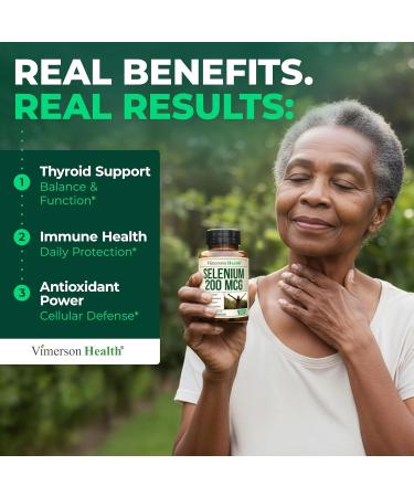Selenium 200 mcg Capsules High-Potency Selenium Supplement for Thyroid Antioxidant & Immune Support Highly Bioavailable L-Selenomethionine Essential Mineral Supplements Vegan 100 Capsules - Buy Online on GoSupps.com