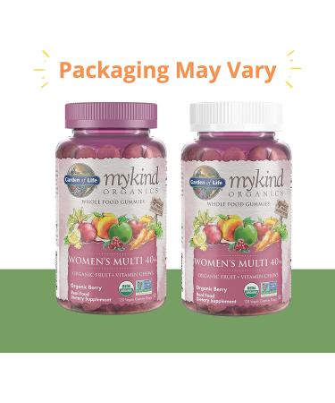 Buy MyKind Organics Womenâ€™s Multi 40+ Vegan Gummy Drops - 120 Organic Berry Gummies - Buy Online on GoSupps.com