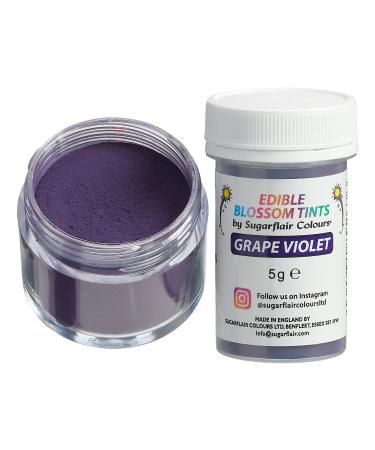 Sugarflair Grape Violet Food Colouring Powder Dust Use on Cake Surfaces Decorations or Colour Sugarpaste Fondant Icing Chocolate Buttercream Royal Icing Macarons and More! - 5g