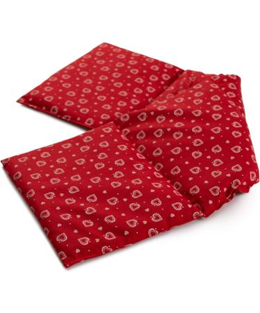 Buy 4-Chamber St. Johns Kernel Pillow 20x60cm - Hearts Red | Heat & Cold Grain Pillow for Comfort - Buy Online on GoSupps.com