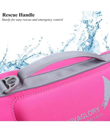 Vivaglory Light Dog Life Jacket - Skin-Friendly Neoprene Swimming Vest for Small Dogs (Pink 48-56cm) with D-Ring & Quick Lock - Buy Online on GoSupps.com