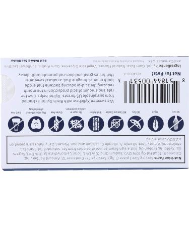 Xylichew 100% Xylitol Chewing Gum - Sugar Free, Non-GMO, Gluten Free, Relief for Dry Mouth & Bad Breath - Ice Mint, 288 Count - Buy Online on GoSupps.com