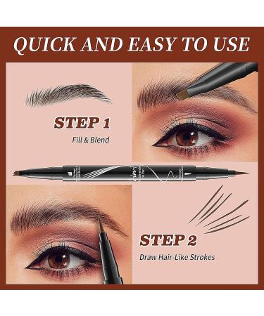Natural Brow Eyebrow Pen Trailott Eyebrow Pen Bulletboard Waterproof Eyebrow Pen (Light Brown) Waterproof With 4-Fork-Tip & Precise Brush-Tip Bulletboard Waterproof Eyebrow Pen Bulletinboard Brow Pen 4pc - Buy Online on GoSupps.com