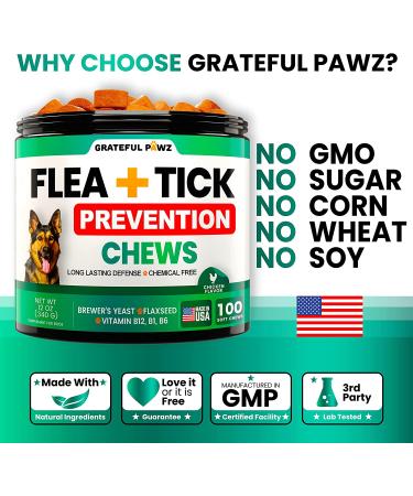 Flea & Tick Prevention Chewables for Dogs - Natural Control Supplement - Oral Pills for All Breeds - Made in USA - Buy Online on GoSupps.com