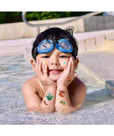 118 Pcs Cartoon Glitter Castle Kids Temporary Tattoos | Waterproof Princess Face Stickers for Theme Parties & Birthdays - Buy Online on GoSupps.com