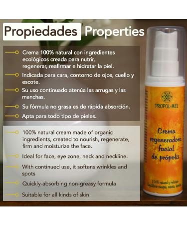 100% natural organic face cream - 50 ml. Anti-stain cream moisturizing and reaffirming for the face woman/home with propolis shea rubiginous rose jojoba and essential oils. - Buy Online on GoSupps.com