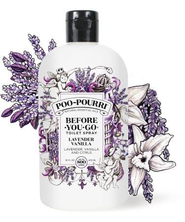 Poo-Pourri Lavender Vanilla Toilet Spray Refill - 16 Fl Oz Bottle | Citrus Scent, Pack of 1 - Buy Online on GoSupps.com