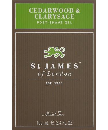 St James of London Cedarwood & Clarysage Post Shave Gel - 3.4 Fl Oz | Buy Internationally | Premium Shaving Care - Buy Online on GoSupps.com