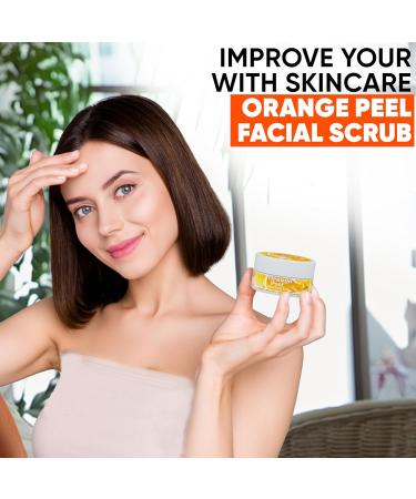Orange Peel Herbal Facial Scrub | Natural Citrus Exfoliant for All Skin Types | Gentle Skin Cleansing & Rejuvenation - 5.30 oz - Buy Online on GoSupps.com