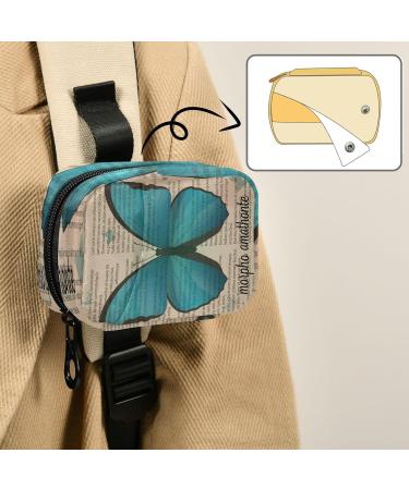 Pfrewn 7-Day Pill Organizer Case - Vintage Blue Butterfly Travel Pouch for Vitamins & Supplements - Portable Weekly Medicine Holder - Buy Online on GoSupps.com