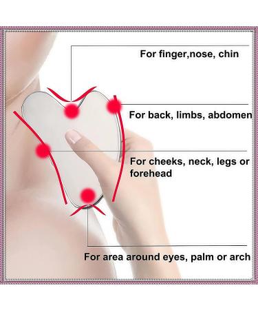 ROISOOT Stainless Steel Gua Sha Tool for Face Massage - Facial Skin Care Scraper (Metallic Luster) - Buy Online on GoSupps.com