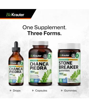 Chanca Piedra Gummies - 1600 mg Natural Kidney & Gallbladder Cleanse | Vegan Supplement for Optimal Health - Buy Online on GoSupps.com