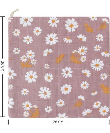 Lifetree Baby Musselin Washcloths - 6 Soft Bamboo Cotton Towels (26x26 cm) for Boys & Girls | Gentle Washcloths for Children & Plant Care - Buy Online on GoSupps.com