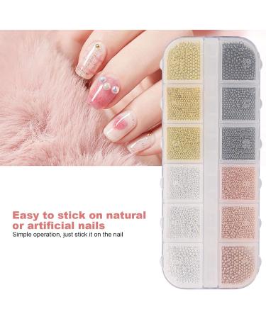 Nail Art DIY Ball Decorations 12 Grids Simple Operation Nail Art Ball Decorations Nail Art Steel Ball Decor for Nail Studios for Women(07) - Buy Online on GoSupps.com