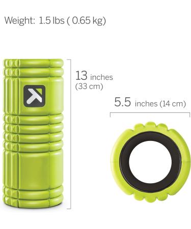 TriggerPoint Grid Fascia Roll - Compact Massage Roller for Pain Relief | Free Online Videos | Portable 13/33cm Green - Buy Online on GoSupps.com