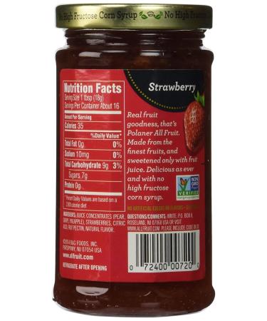 Polaner 100% All Natural Strawberry Fruit Spread 10 oz - Pack of 12 - Buy Online on GoSupps.com