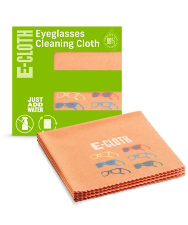 E-Cloth Glasses Cloth, Premium Microfiber Cleaning Cloth, Ideal Eyeglass and Lens Cleaner, Washable and Reusable, 100 Wash Guarantee, 3 Pack