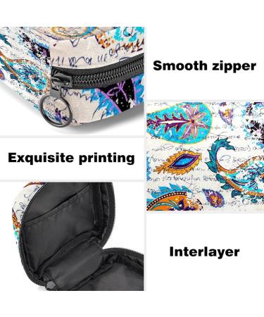 Vintage Paisley Menstruation Bag with Zipper | Women's Napkin & Tampons Bag | Stylish Collective Bag for Girls - Buy Online on GoSupps.com