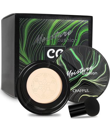 CC cream air cushion CC Creme Mushroom Head Air Cushion CC Creme Foundation concealer cover perfect cover make-up for all skin (01 ivory)