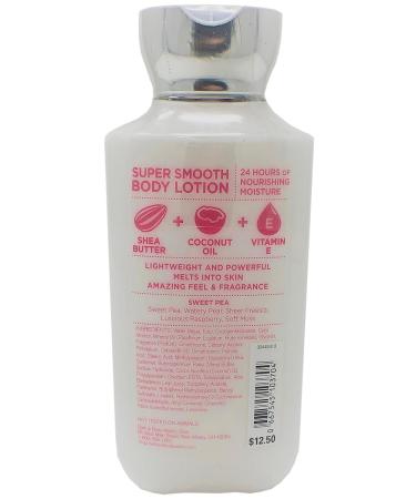 Bath and Body Works SWEET PEA Super Smooth Body Lotion 8oz | Hydrating & Fragrant Body Care - International Shipping Available - Buy Online on GoSupps.com