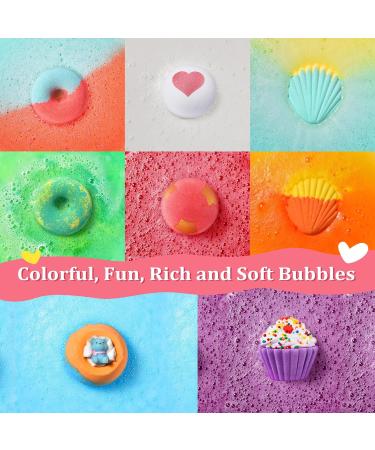 Perjoy 8pcs Nature Bubble Bath Bombs - Pamper Gifts Set for Kids, Girls, Women - Perfect for Easter, Mother's Day, Birthdays - Barbiepink - Buy Online on GoSupps.com