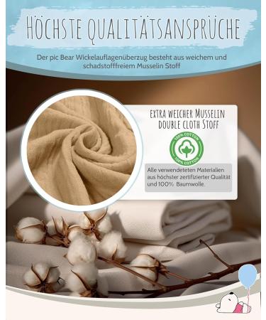 PIC BEAR Wrap Editions 75x85cm - 100% Musselin Cotton Elastic Band for Baby Comfort - Gentle & Protective (Tender Peach) - Shop Internationally - Buy Online on GoSupps.com