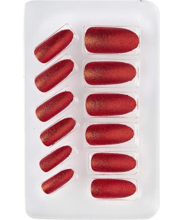 Shop Widmann Glitter Red Fingernail Set - 12 Self-Adhesive Pieces for Carnival & Halloween | International Shipping Available - Buy Online on GoSupps.com
