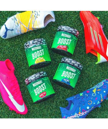Matchday Nutrition Boost | 90 Minutes Full Throttle Football | ATP Booster with Amino Acids & Carbs | Speed Explosiveness & Endurance | 20 Portions Cherry Lollipop - Buy Online on GoSupps.com