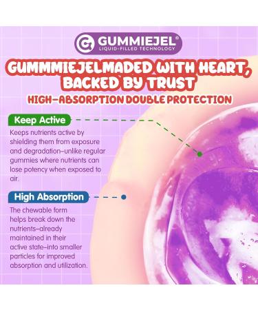 Kids Focus Gummies - Brain Supplements with Vegan Omega 3 DHA Phosphatidylserine L-Theanine L-Tyrosine Methylated B6 & B12 for Kids & Teen Support Attention Memory Nootropic Sugar Free 60cts - Buy Online on GoSupps.com