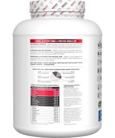 PERFECT Sports Diesel 100% New Zealand Whey Isolate Grass-Fed & Pasture Raised 5LB Cookies n Cream - Buy Online on GoSupps.com
