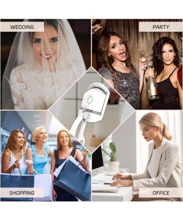 Senlong Heated Eyelash Curler - Rechargeable Electric Lash Curler with 2 Heating Modes & Sensing Silicone Pad - Portable Makeup Tool for Women (White) | International Shipping Available - Buy Online on GoSupps.com